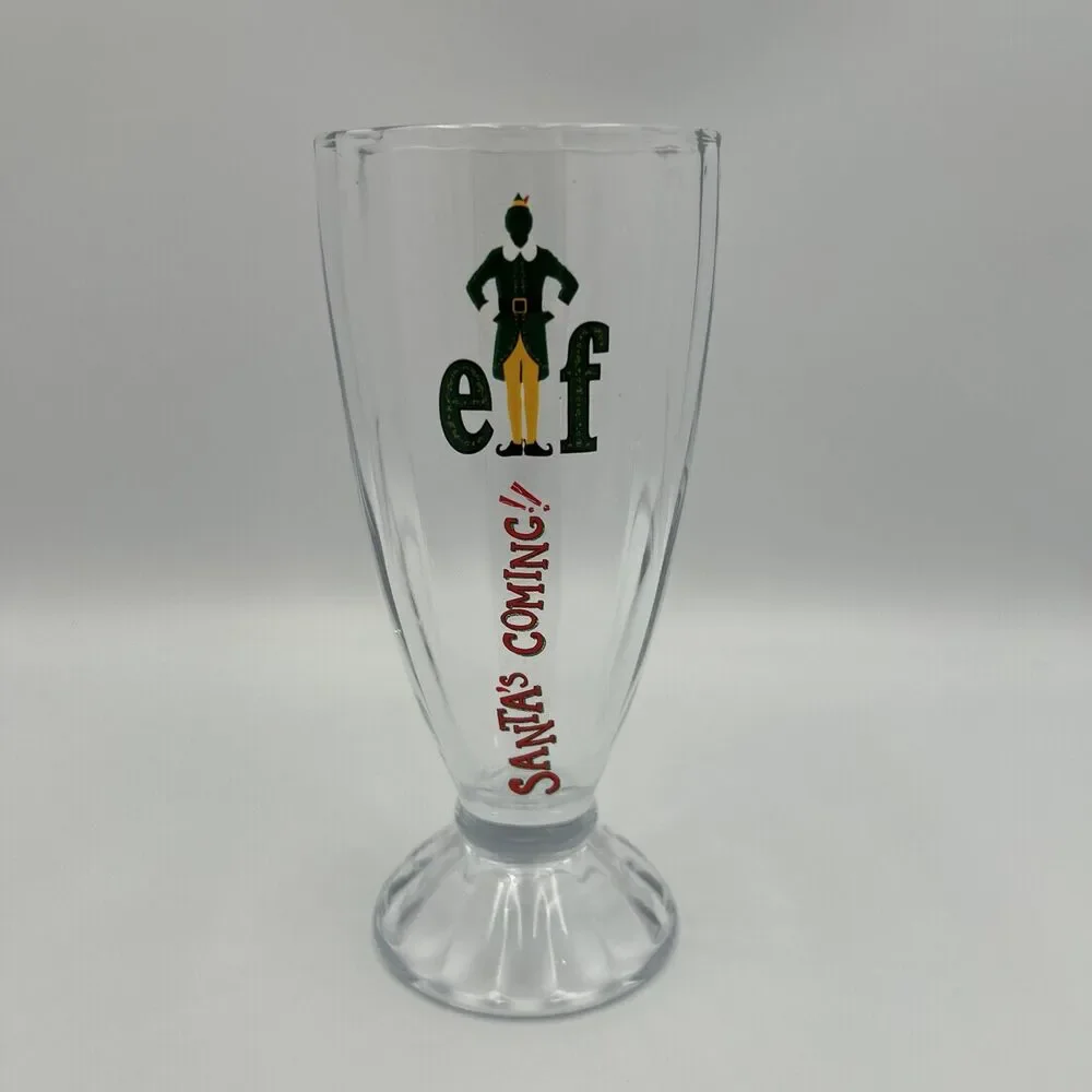 Elf Movie Christmas Milkshake Glass  “Santa’s Coming”